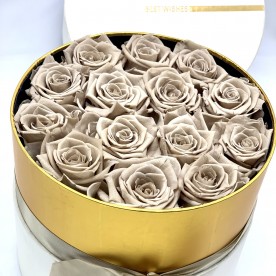 16 Rosas Preservadas Con Flores Eternas En Caja Flores - Temu